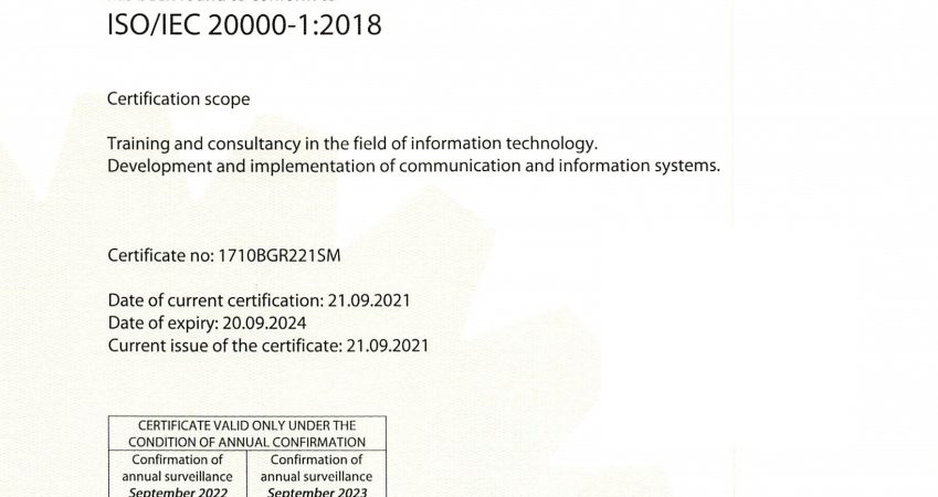 ISO 20000-1:2018